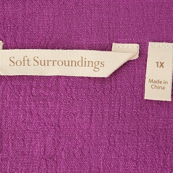 SOFT SURROUNDINGS Deep Orchid Siesta Key Tunic - Picture 9 of 10
